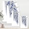 Designart - Blue Palm Leaves Abstract Tropical Branches - Traditional Canvas Wall Art Print